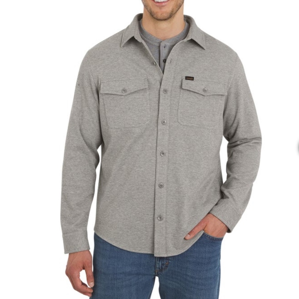 NWT. Wrangler Men's Brushed Knit Shirt.